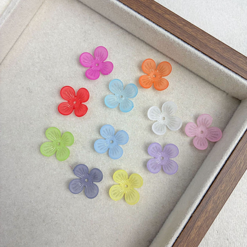 Matte 4-Petal Acrylique Bases de Blossom Translucide