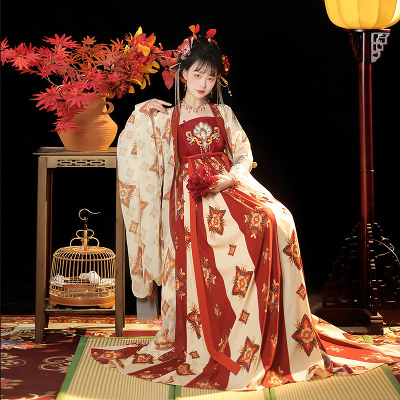Tang Femmes Han Chinese Récupération de vêtements Cheko Robe Tang Imperial Style Concubine One-p