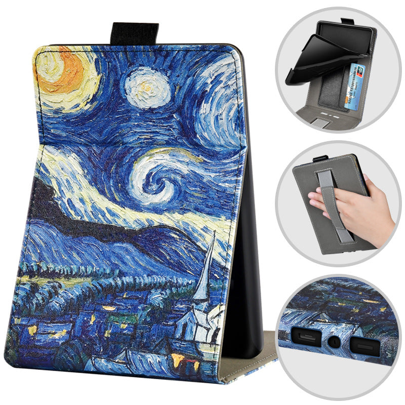 6-inch Portable Protective Case for Kids Painted Leather Version