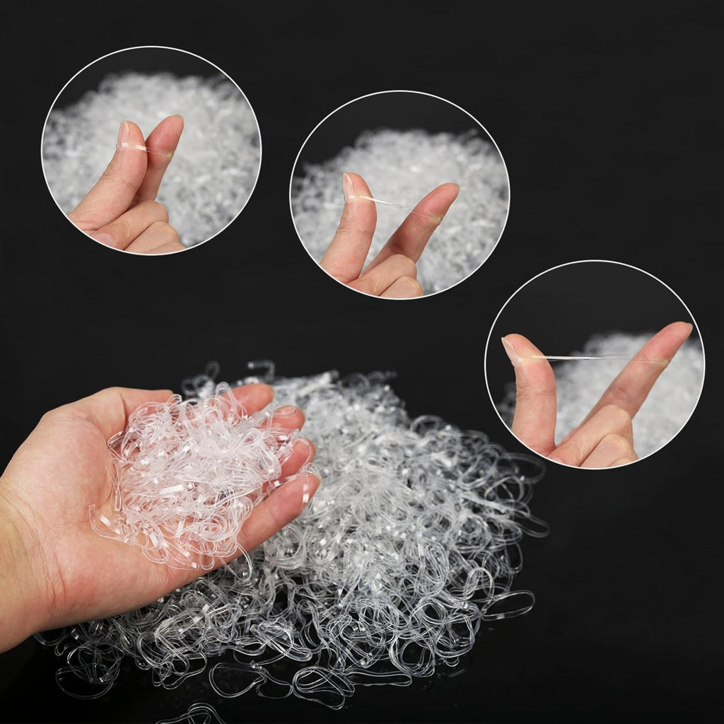3 000 bandes élastiques claires – polyvalentes pour la maison, le bureau et l'organisation – complément de fête