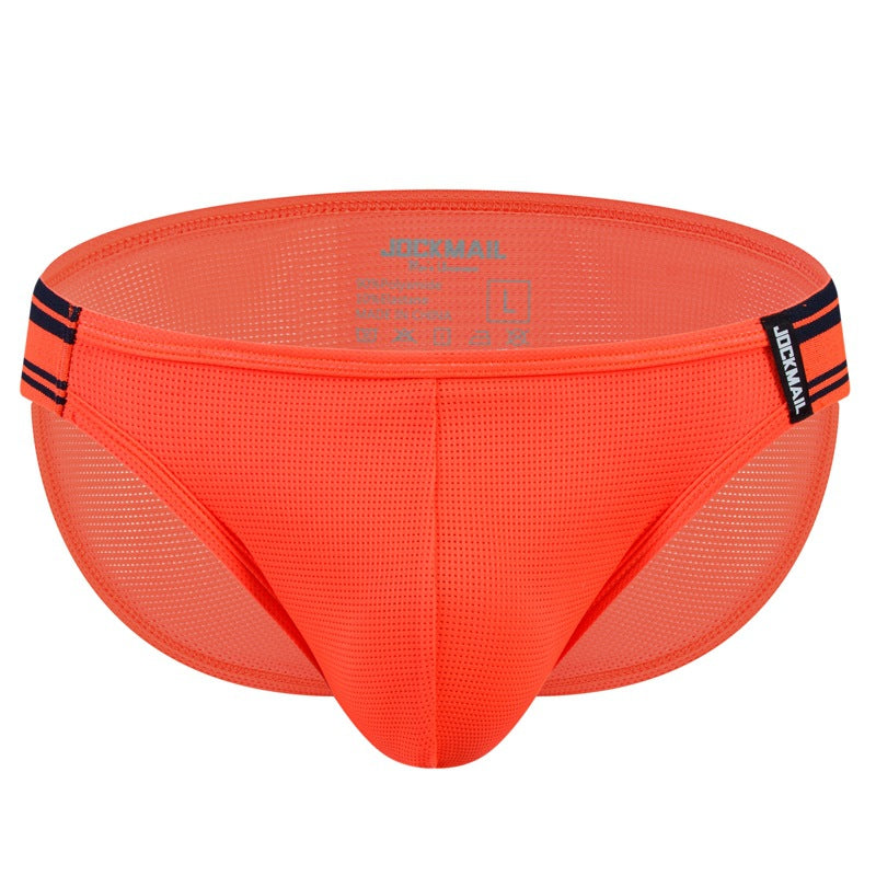 Tissu fluorescent Sous-vêtements pour hommes Triangle Silk Mesh