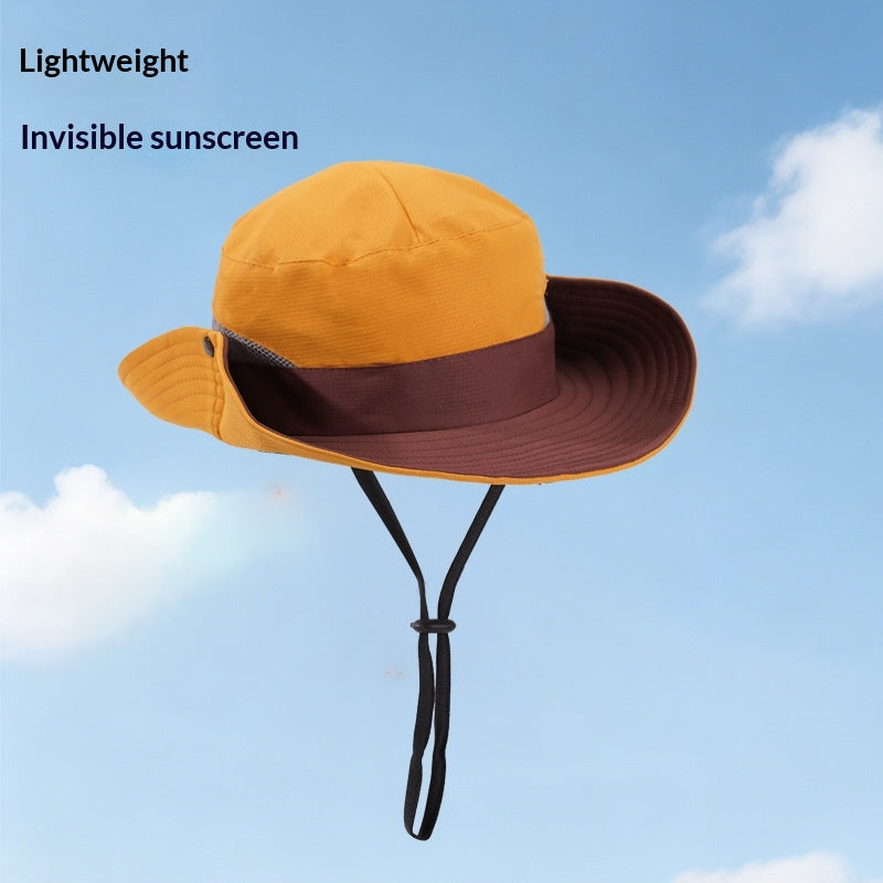 Chapeau à seau large en forme de soleil prêt à la queue de cheval