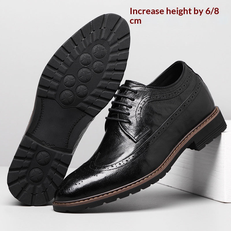 Bullock Homme 8cm Chaussures Derby en hausse de hauteur en style britannique