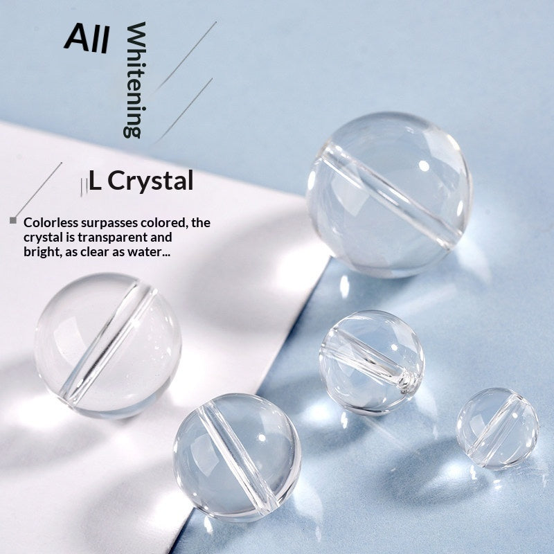 Perles en cristal blanc naturel