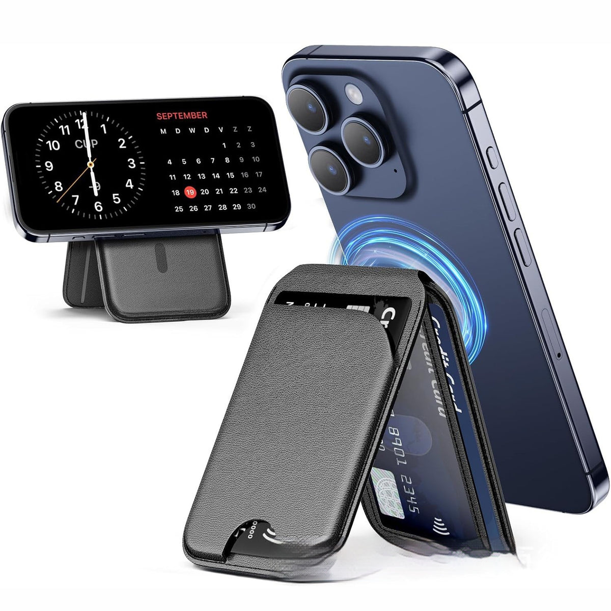Extension Card-inserting Mobile Phone Magnetic Card Holder