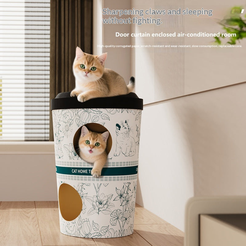Cat Scratcher Bed Double-decker Villa