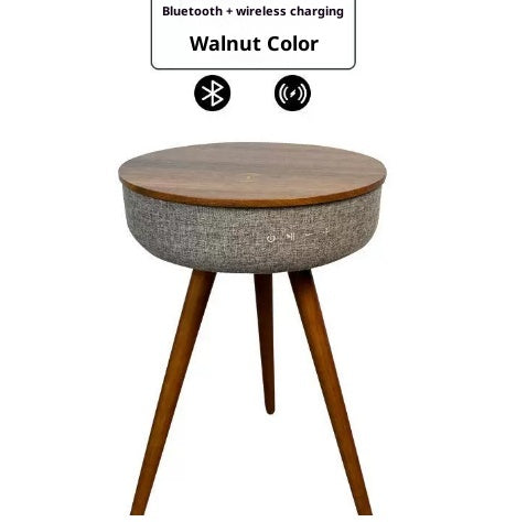 Table de coin côté léger Smart Table Bluetooth rechargeable Haut-parleur intégré Export Fils
