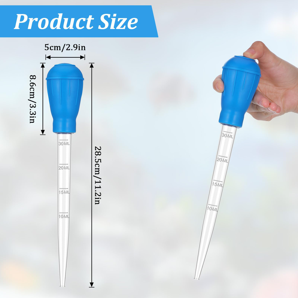 27.7in Extra Long Turkey Baster pour Aquarium 50ml Baster Syringe Aquarium Water Changer Si