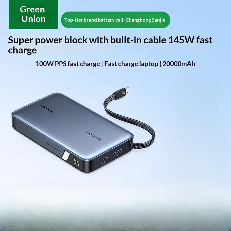 Banque de puissance Super UGREEN 67W avec câble USB-C intégré