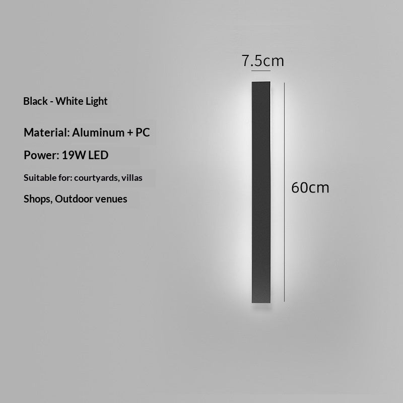 Lampe murale à bande LED étanche à l'extérieur simple