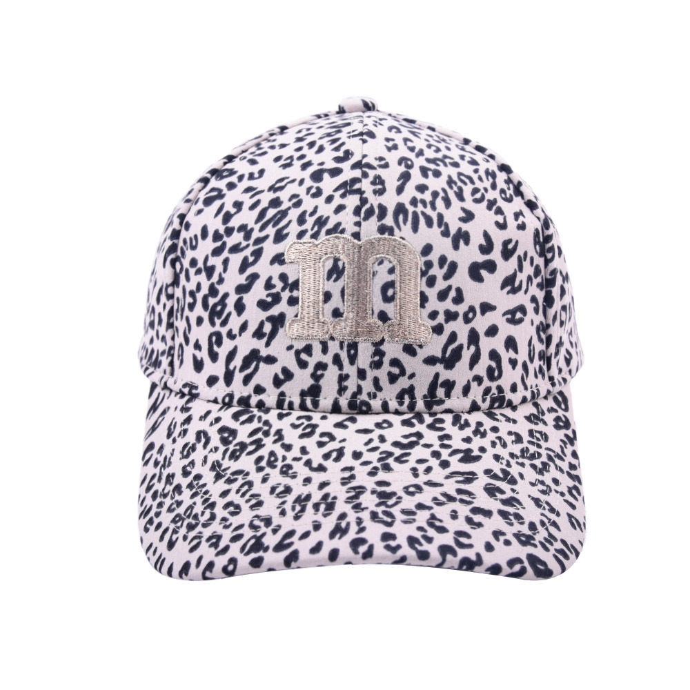 Retro Leopard Imprimé Casquette de baseball à lettres