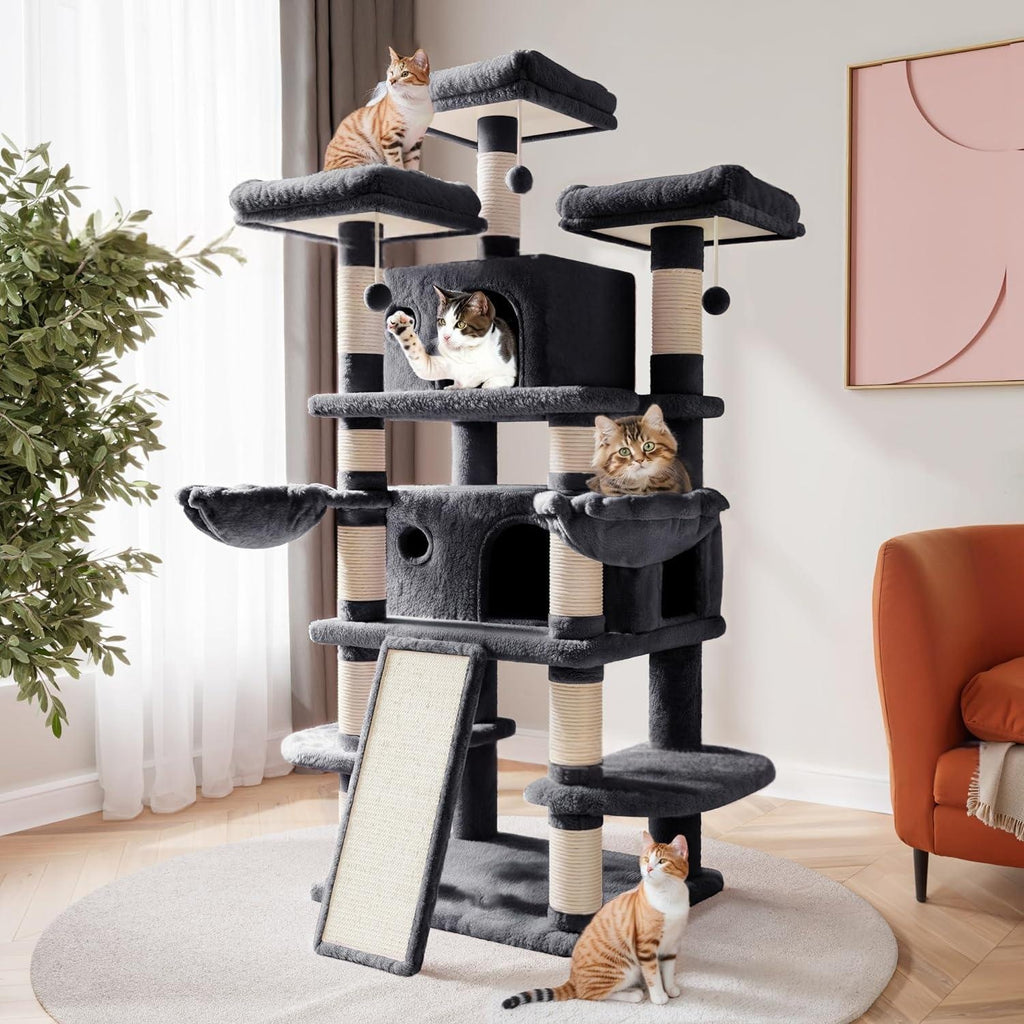 Chat lit de scratching poste et arbre de chat tout dans un seul jouet chat