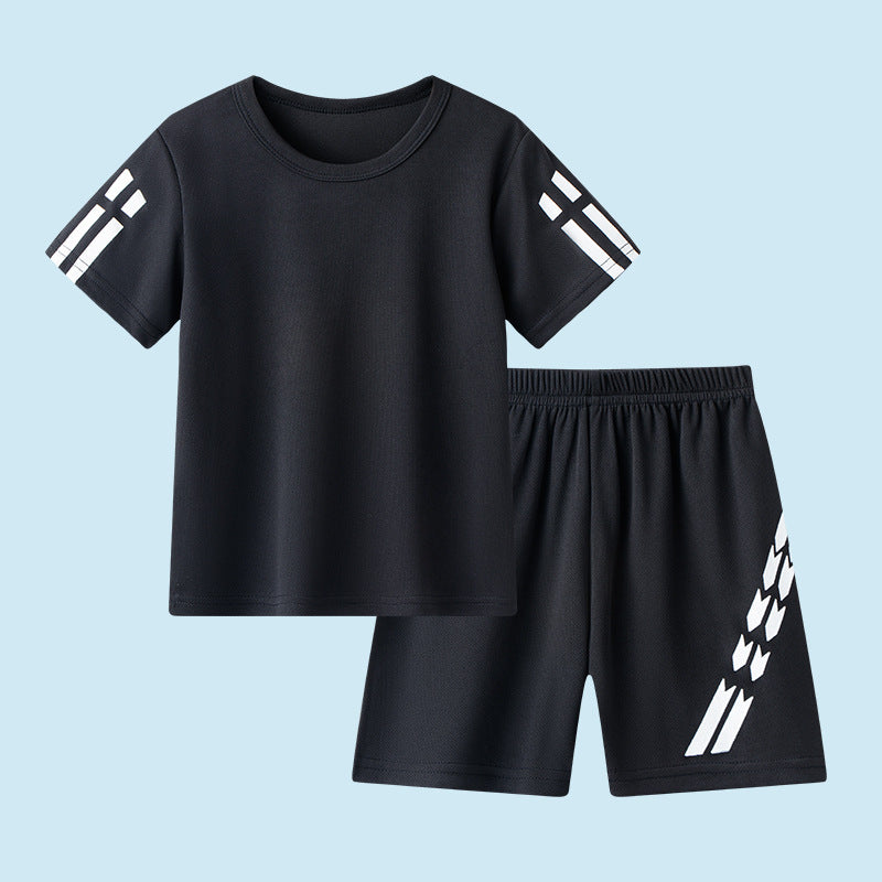 Vêtements de sport pour enfants à manches courtes à séchage rapide