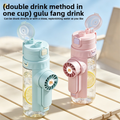 Bouteille d'eau multifonctionnelle avec ventilateur portatif pour enfants et étudiants
