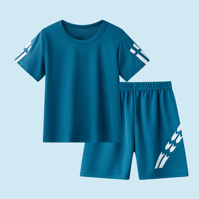 Vêtements de sport pour enfants à manches courtes à séchage rapide