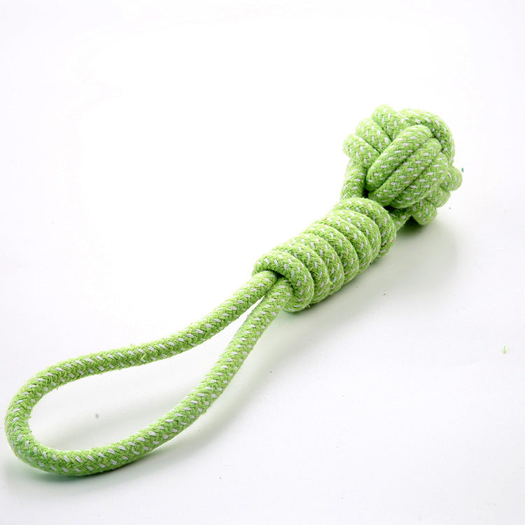 Pet Dog Coton Rope Joueur Tir Type Jouet de broyage