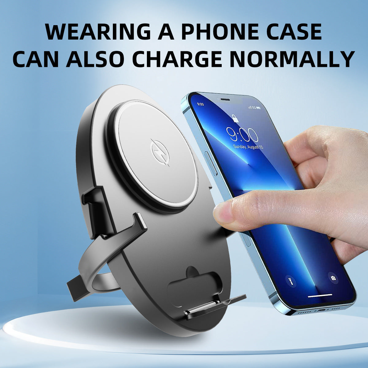 Chargeur sans fil de charge rapide 15W pour téléphone mobile