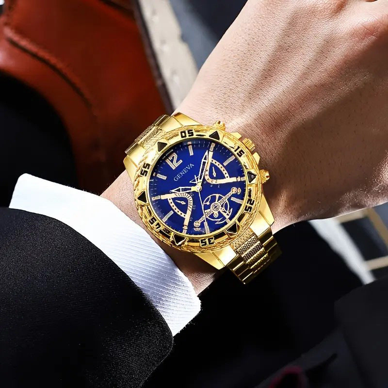 Montre mécanique Volkswagen entièrement automatique pour homme avec bracelet en acier