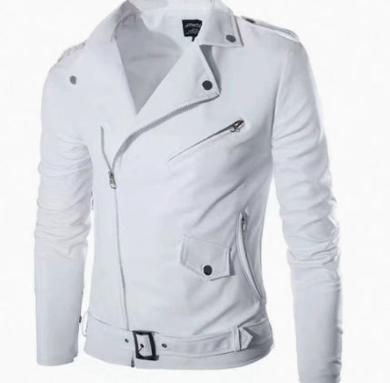 Vêtements en cuir pour hommes de moto Printemps et automne