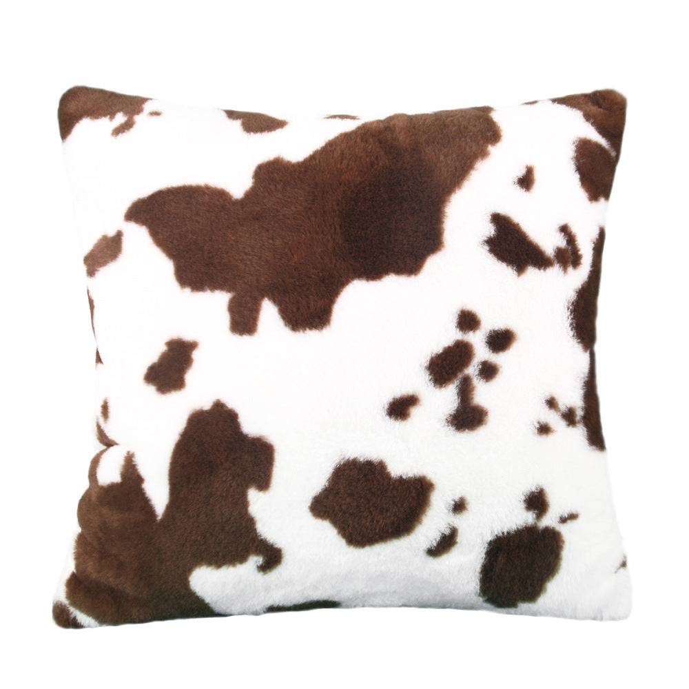 Coussin de canapé à thème animal, en peluche courte