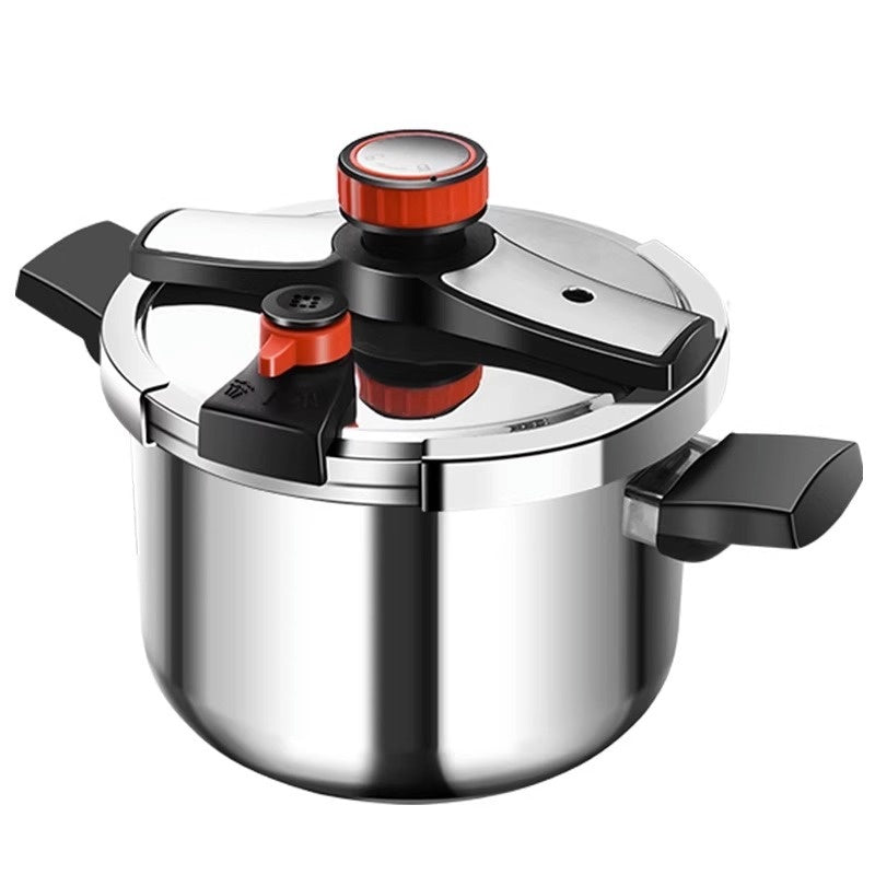 304 Cuisinière à pression en acier inoxydable, alimentée au gaz