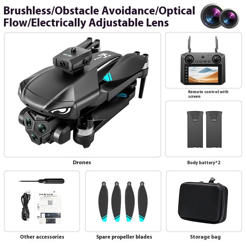 Four-axis folding brushless UAV screen control