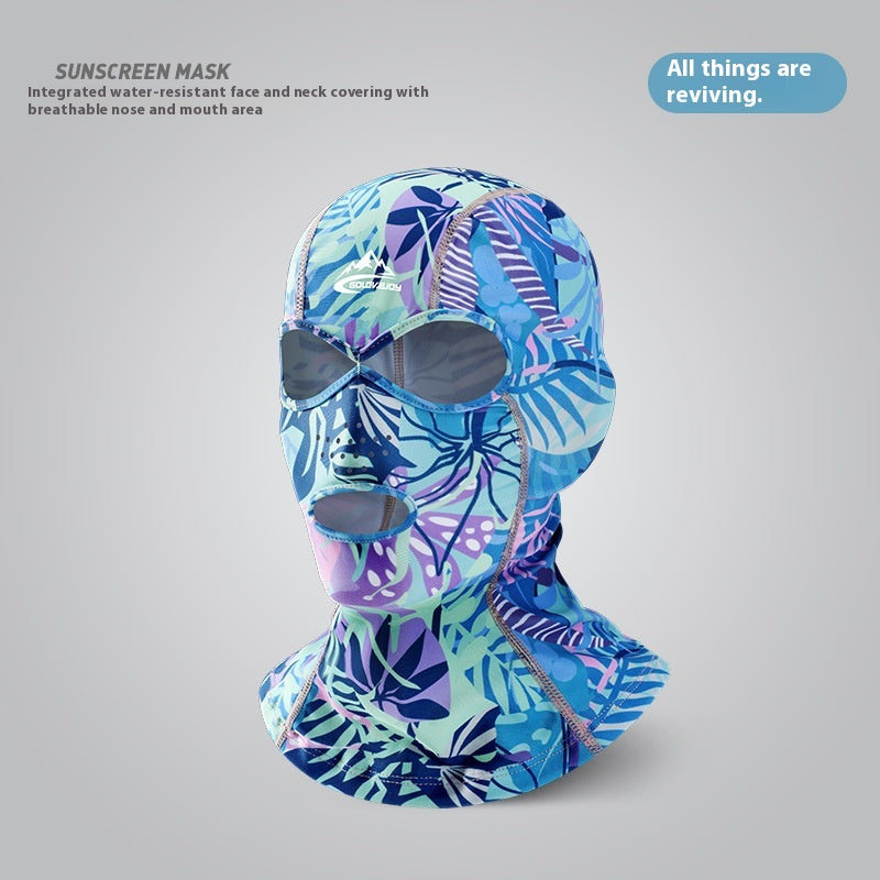 Facekini Natation Protection solaire Couverture tête Hommes et femmes Extérieur