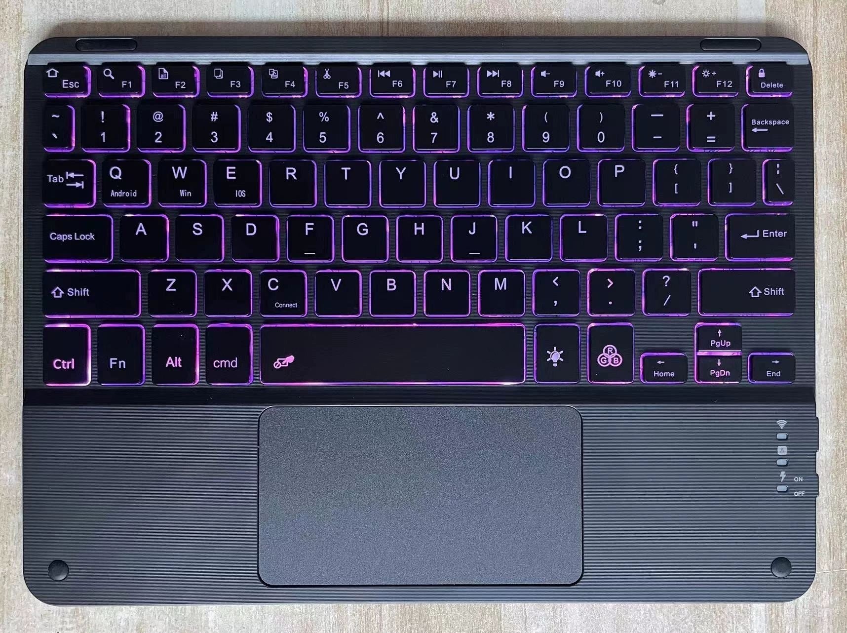 Clavier Bluetooth avec touche pour téléphone portable Tablette sans fil rechargeable