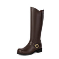 Bottes en cuir rétro performance masculine