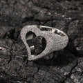 Personnalité de mode Anneau de Zircon Cœur Hollow