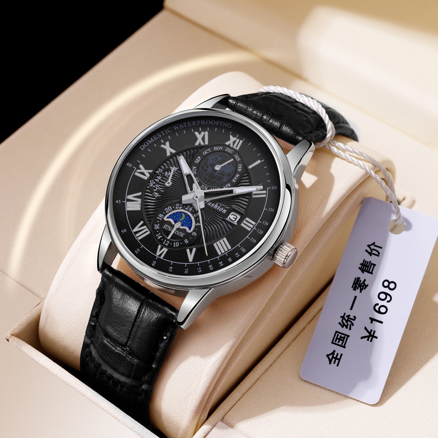 Montres pour hommes Calendrier lumineux non mécanique