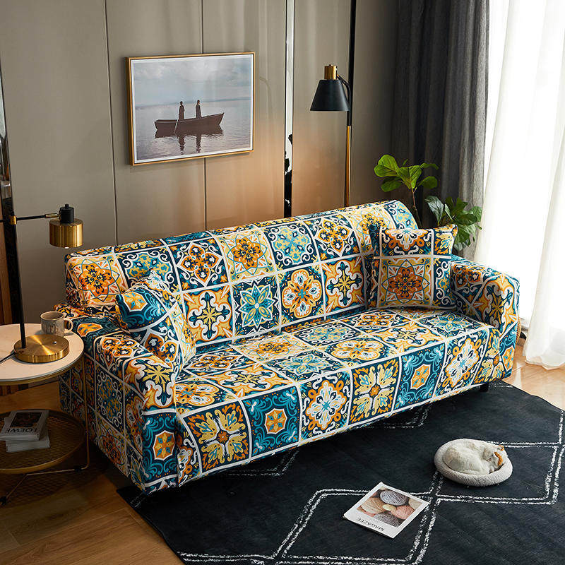 Couverture de canapé en cuir Tissu simple élastique