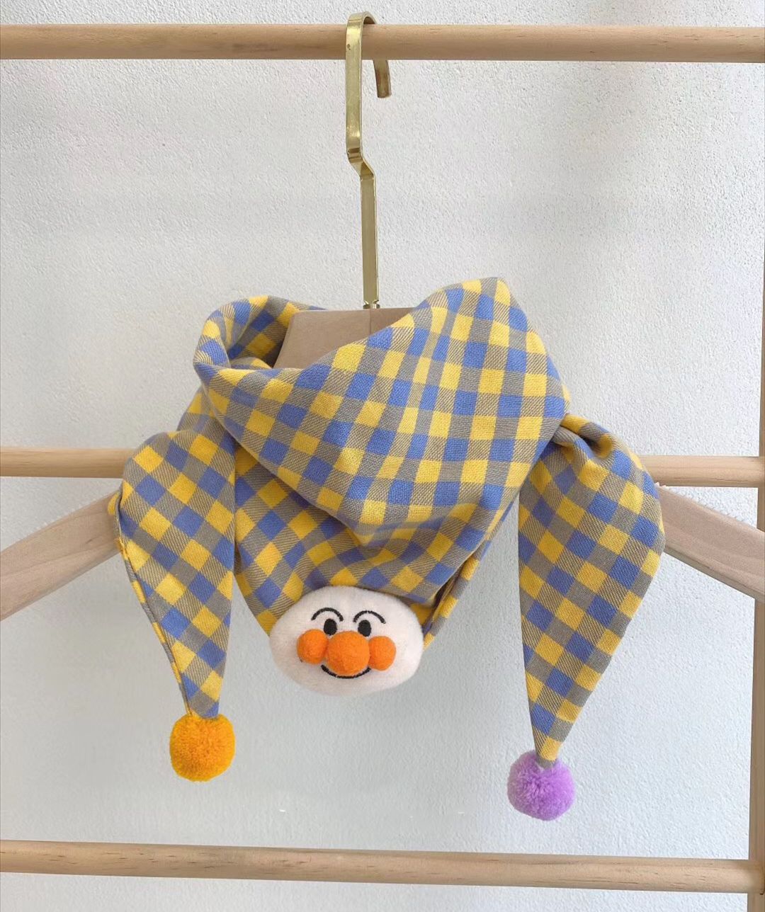 Style coréen coton-linen Plaid enfants écharpe polyvalent et facile à assortir