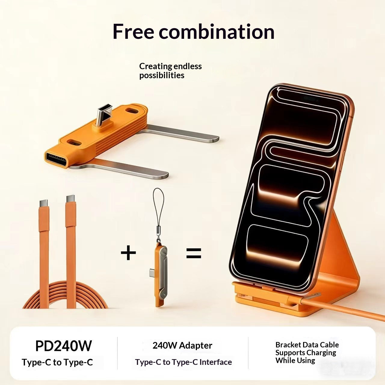 Câble de charge Super-Fast de type C double silicone