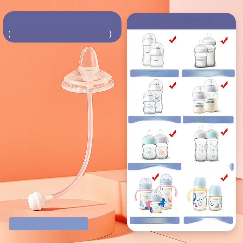 Bouteilles de bébé à large calibre Sippy Spout universelle avec poignée