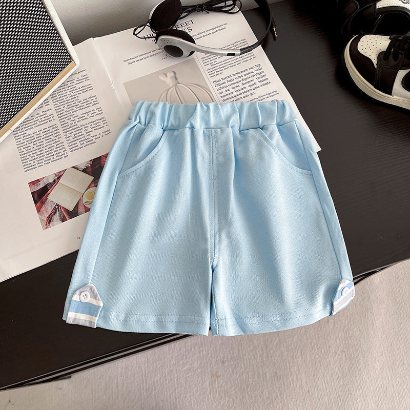 Stylish Boys Summer Striped Short Sleeve Pants