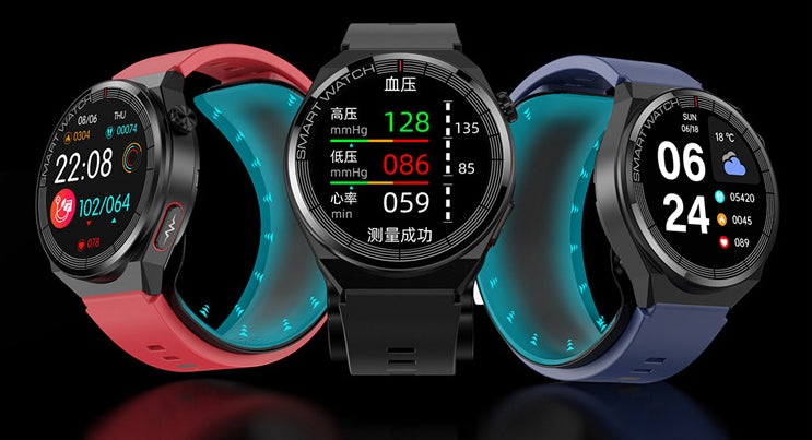 Bracelet intelligent Pression artérielle Fréquence cardiaque Sang Glucose Uric Acid Sang Lipid Corps Temperat