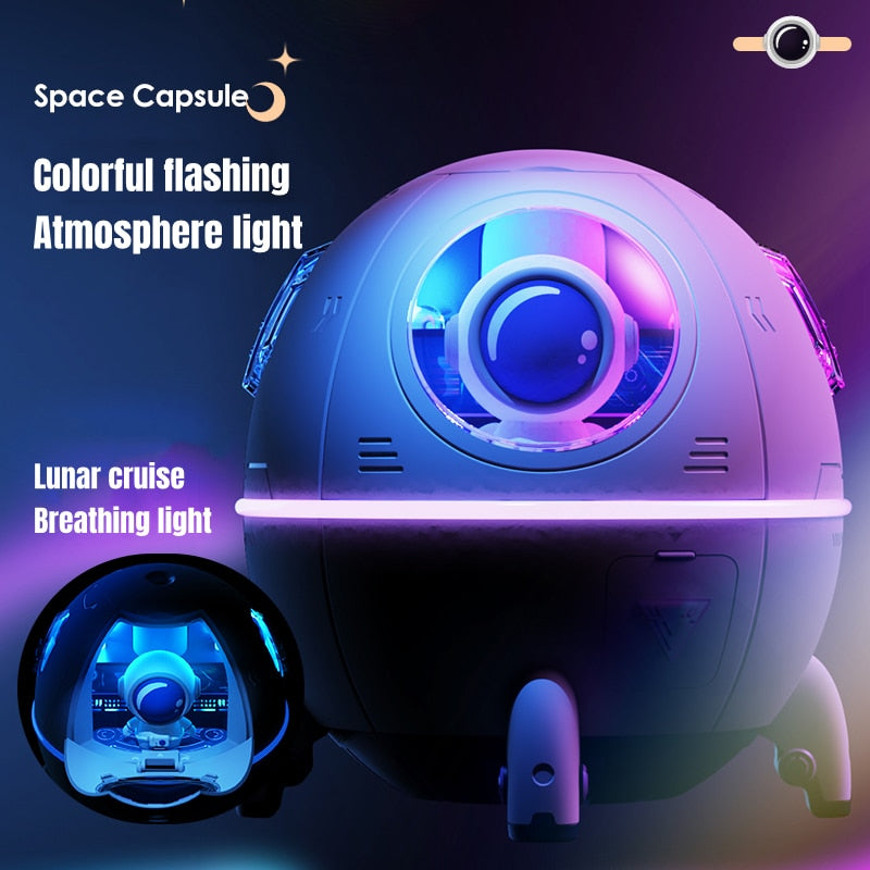 Bureau d'humidificateur portable USB Astronaute Space Air Humidificateur Diffuseur 220ML Avec Colorfu
