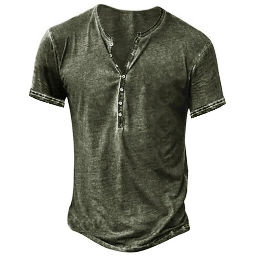 Wish Vintage Style V-Neck Cardigan homme mode casual manches courtes chemise