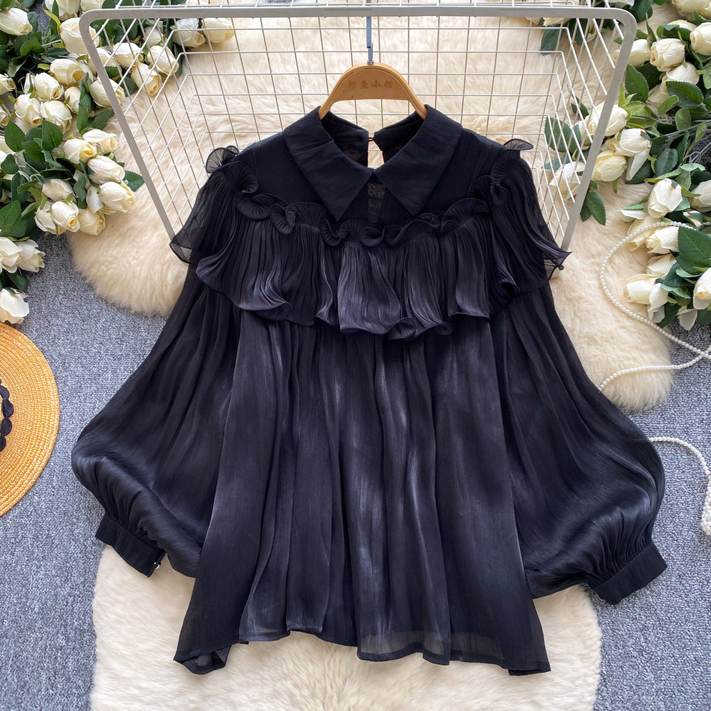 Blouse respirante respirante en couleur solide pour femmes