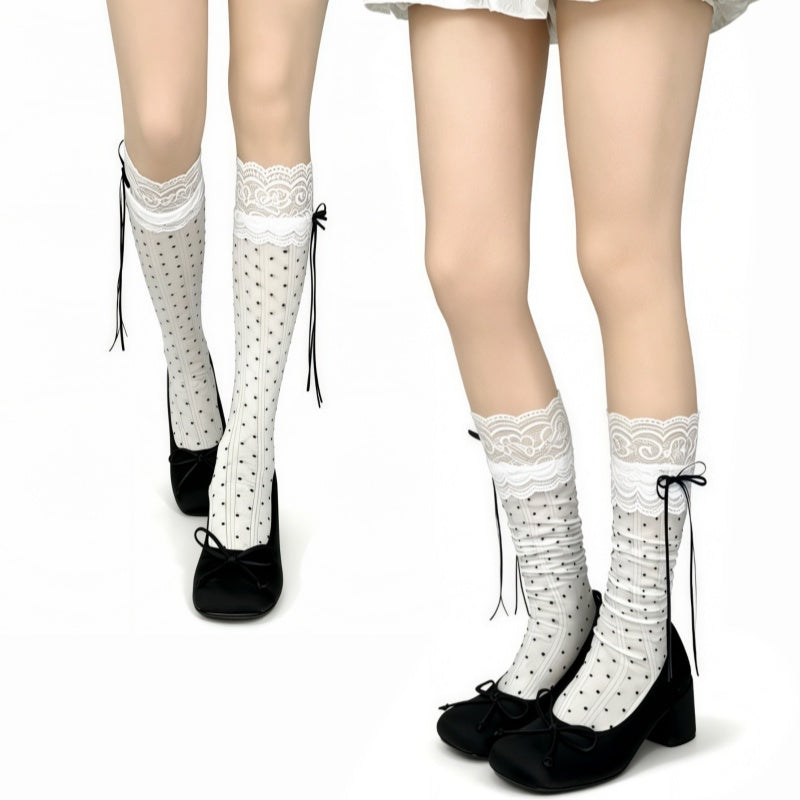 French Ballet Style Lace Ankle Socks