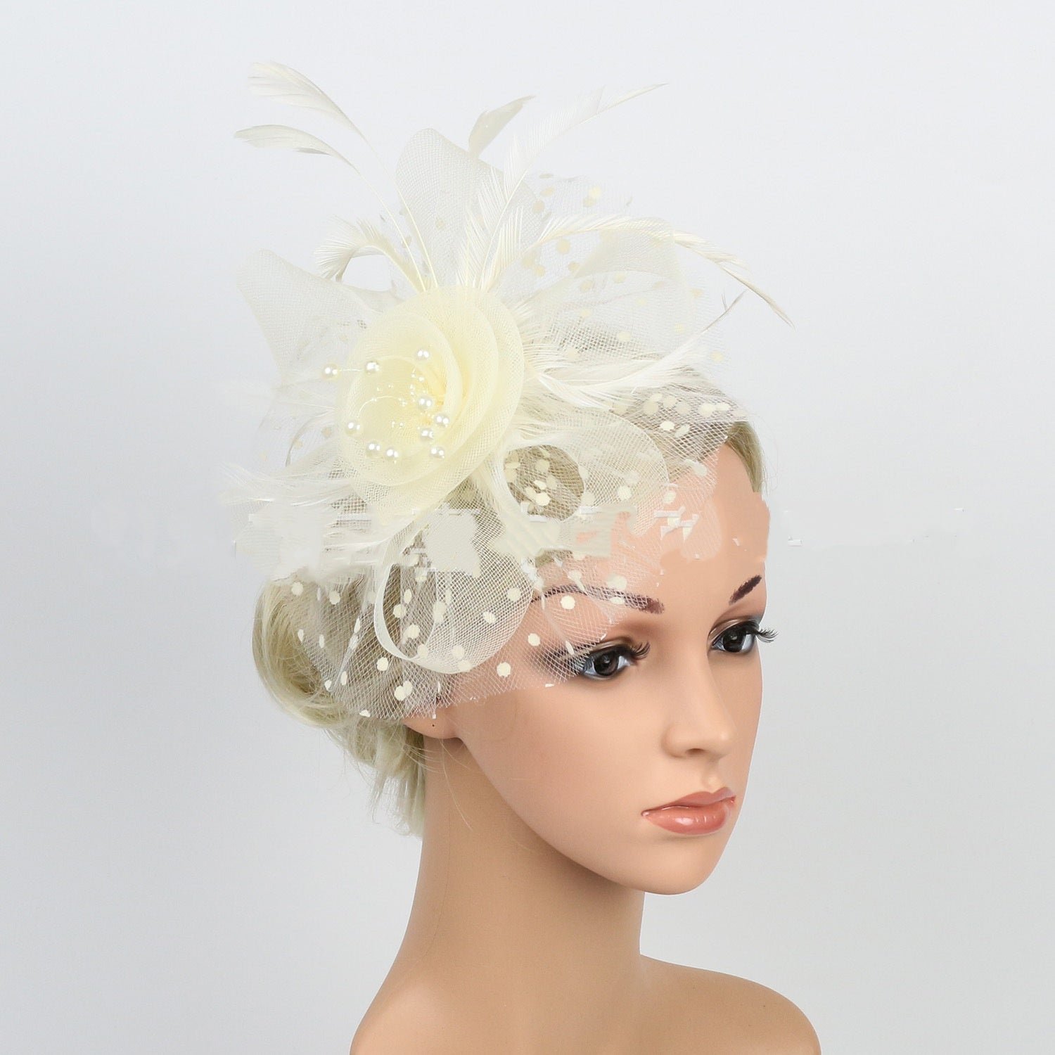 Vêtements de tête Accessoires pour cheveux de mariée Mesh Billycock Bandeau