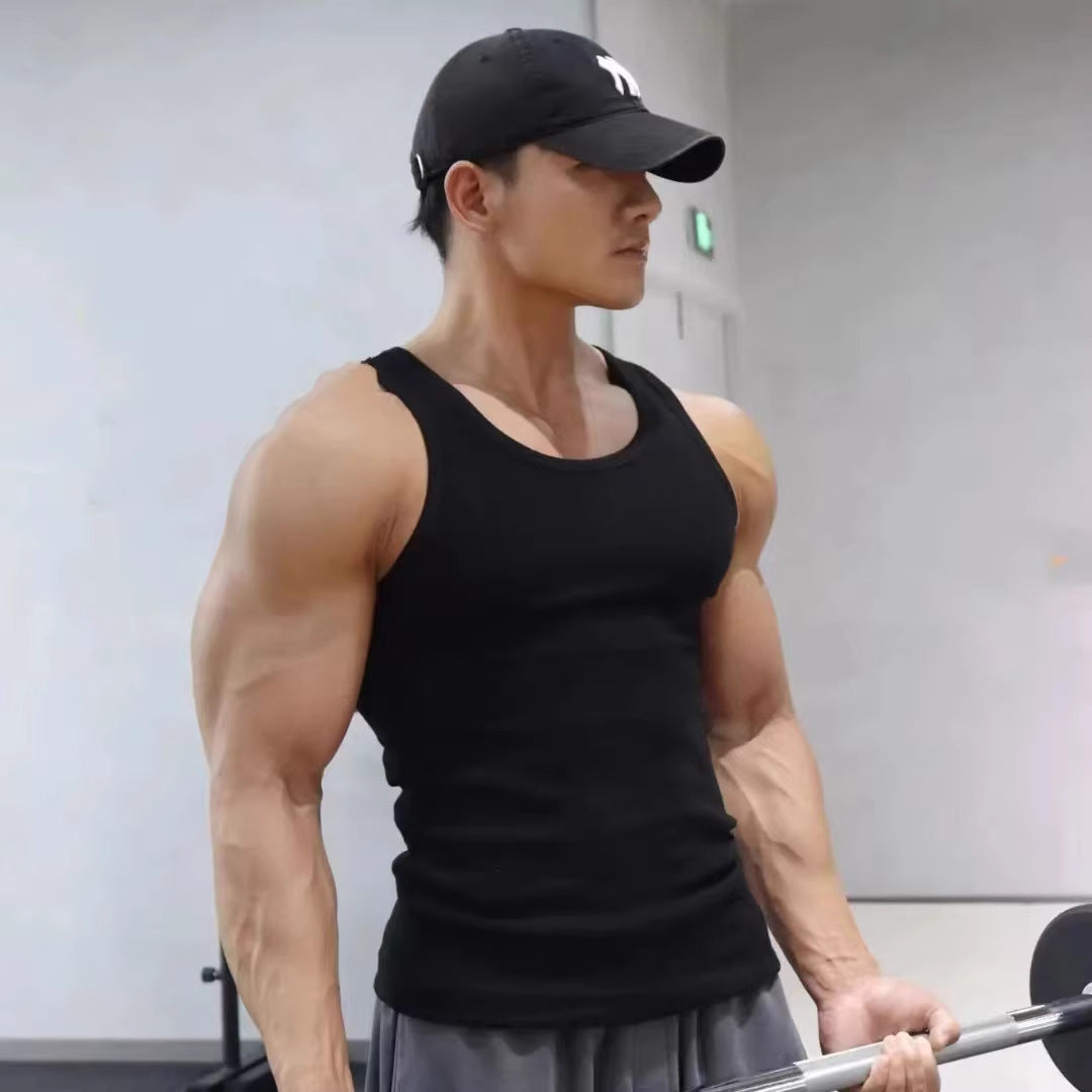 Hommes Sans manches Sports Vest Stretchy et Quick-Drying