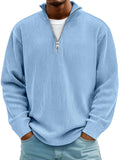 L'automne et l'hiver des hommes Casual Stand-Up Collar zipper Corduroy manches longues hommes Polo Shi