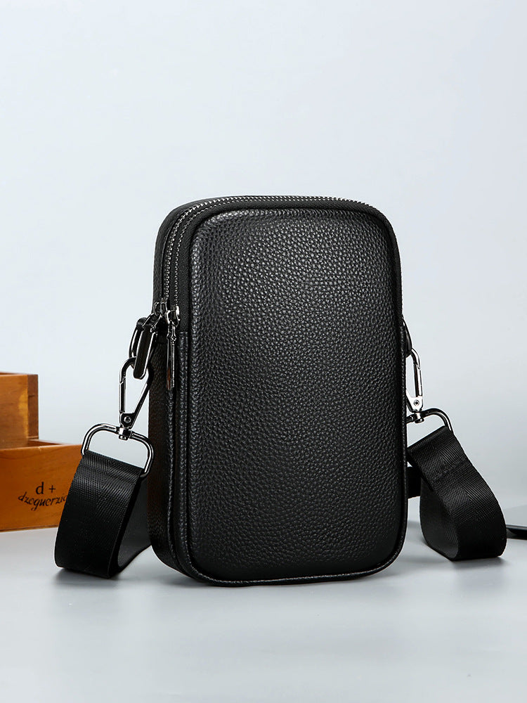 Sac croisé en cuir de première couche pour hommes