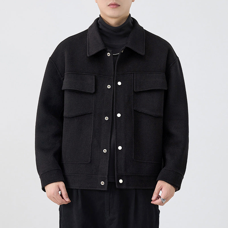Manteau éparpillé en laine Mens Casual Top
