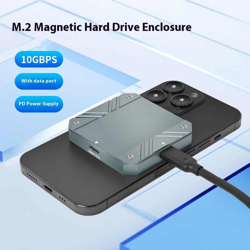 Boîte de disque dur magnétique M2 Magnetic Horse Running Light Transmission 10GBS