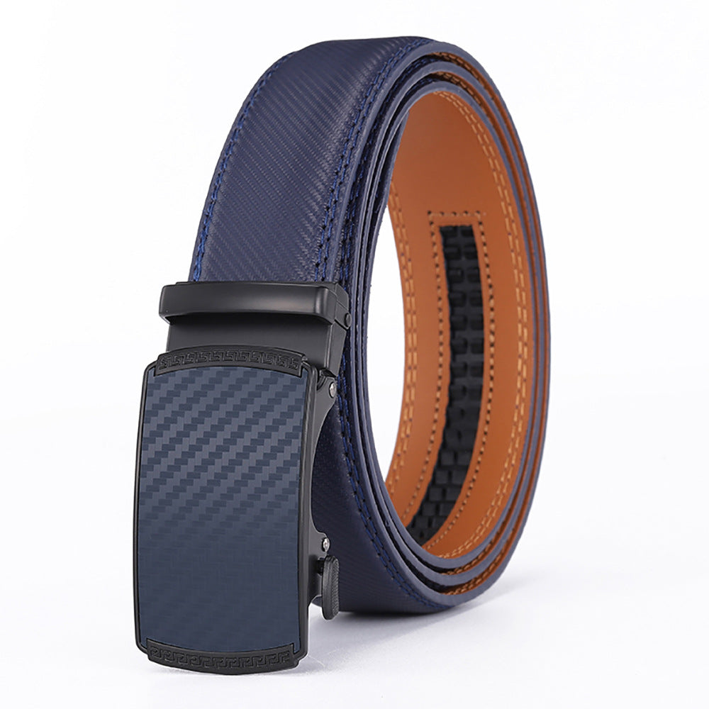 Ceinture en cuir seconde couche pour hommes avec boucle automatique