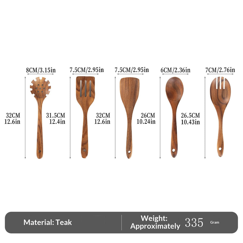 Ensemble de spatules en bois de teck