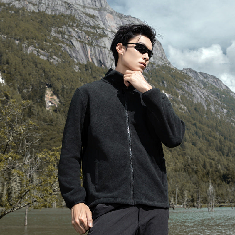 Polar fleece hoodie with removable fleece liner